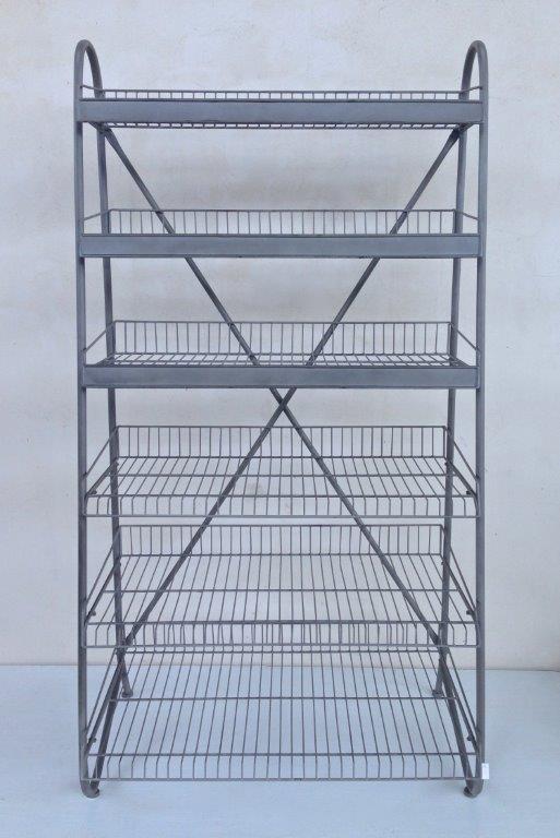 6 TIER METAL GREY SHELF      175X93X60